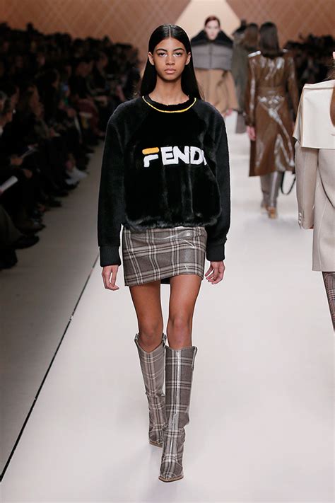 fendi fila jacket|fendi and fila fashion week.